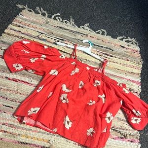 Floral blouse. Perfect for summer, okay worn once.